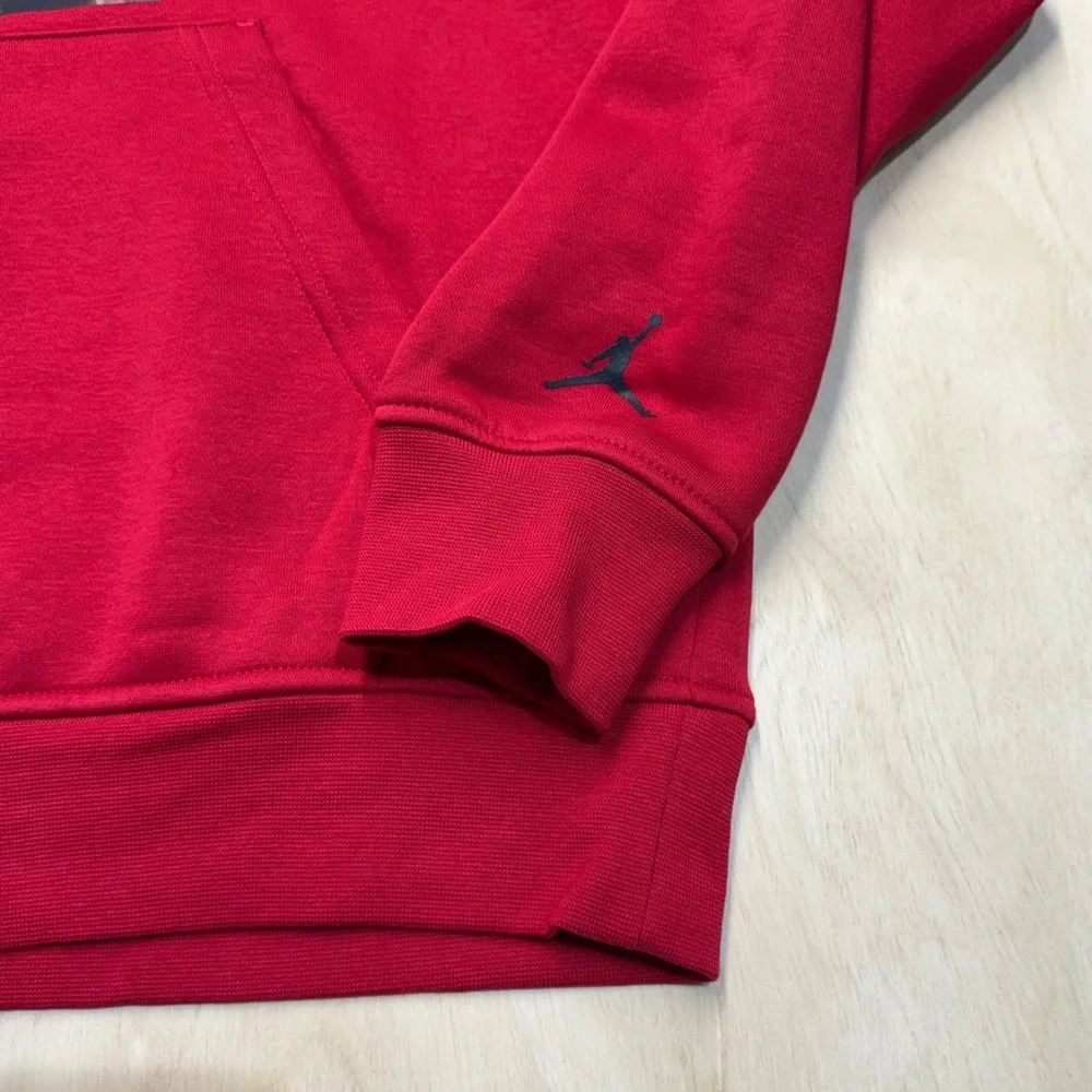 NEW‎ Nike Jordan Jumpman Men's Holiday Chimney Fleece Pullover Hoodie Red Small